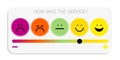 Emoji Colored Flat Icons. Vector Set of Emoticons. Vote Scale Symbol Set. Royalty Free Stock Photo