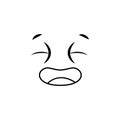 Emoji, cry icon. Simple line, outline vector of cartoon face icons for ui and ux, website or mobile application Royalty Free Stock Photo