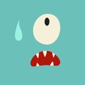 Emoji crying monster
