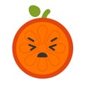 Emoji - crying orange. Isolated vector.