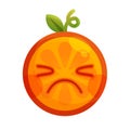 Emoji - crying orange. Isolated vector.