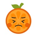 Emoji - crying orange. Isolated vector.