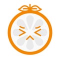 Emoji - crying orange. Isolated vector.
