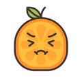 Emoji - crying orange. Isolated vector.