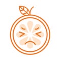 Emoji - crying orange. Isolated vector.