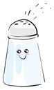 Emoji of a cute salt shaker vector or color illustration