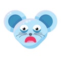 Emoji Cute Funny Animal Mouse Afraid Expression