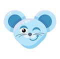 Emoji Cute Funny Animal Mouse Winking Expression Royalty Free Stock Photo