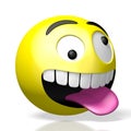 Emoji/ emoticon - crazy - 3D rendering