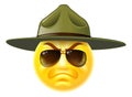 Emoji Emoticon Drill Sergeant Royalty Free Stock Photo