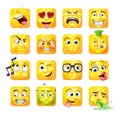 Emoji Emoticon Faces 3d Icon Cartoon Character Set Royalty Free Stock Photo