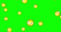 Emoji emoticon flushed surprised face embarrassment, confusion, or shame falling green screen animation 3d wide open eyes neu