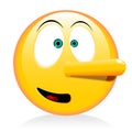 Emoji, emoticon with long nose - liar