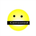 Censored Emoji Icon Illustration