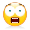 Emoji, emoticon with open mouth - scared