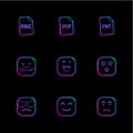 emoji , emoticon , smiley ,eps icons set vector