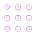 emoji , emoticon , smiley ,eps icons set vector