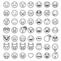 Emoji emoticons symbols icons set. Royalty Free Stock Photo