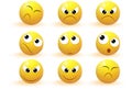 Emoji. Emotion icons vector collection Royalty Free Stock Photo