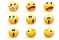 Emoji. Emotion icons vector collection Royalty Free Stock Photo