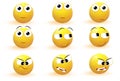 Emoji. Emotion icons vector collection Royalty Free Stock Photo