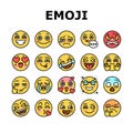 Emoji Emotional Funny Smile Face Icons Set Vector Royalty Free Stock Photo