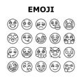 Emoji Emotional Funny Smile Face Icons Set Vector Royalty Free Stock Photo