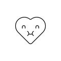 emoji enjoy icon. Element of heart emoji for mobile concept and web apps illustration. Thin line icon for website design and