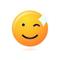 Emoji face and emoticon smile