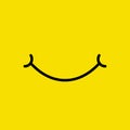 Emoji face. Flat cartoon simple style minimal logo graphic design isolated on background. Vector illustration.