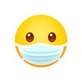 Emoji in face mask Royalty Free Stock Photo