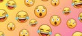 Emoji Faces Seamless Pattern â Funny Expression Background Royalty Free Stock Photo