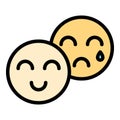 Emoji feelings icon vector flat