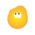 Emoji with Funny Blowsy Hair - Simple Emoticon on White Background Royalty Free Stock Photo