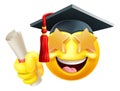 Emoji Graduate College Star Eyes Cartoon Emoticon Royalty Free Stock Photo