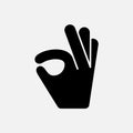 Emoji hand ok emoticon like. Finger okay hand up perfect thumb symbol