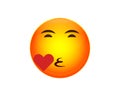 Emoji Happy kiss giving with eyes realistic face expression