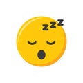 Emoji icon. Sleepy face emoticon, vector illustration