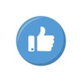 Emoji icon. thumb up, approval social media emoticon reaction, vector illustration Royalty Free Stock Photo