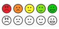 Emoji icons for rate of satisfaction level