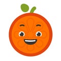 Emoji - laughing orange smile. Isolated vector. Royalty Free Stock Photo