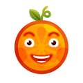 Emoji - laughing orange smile. Isolated vector. Royalty Free Stock Photo