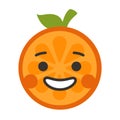 Emoji - laughing orange smile. Isolated vector. Royalty Free Stock Photo