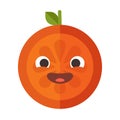 Emoji - laughing orange smile. Isolated vector. Royalty Free Stock Photo