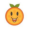 Emoji - laughing orange smile. Isolated vector. Royalty Free Stock Photo