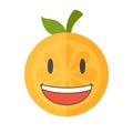 Emoji - laughing orange smile. Isolated vector. Royalty Free Stock Photo