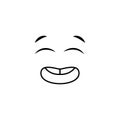 Emoji, laughter icon. Simple line, outline vector of cartoon face icons for ui and ux, website or mobile application