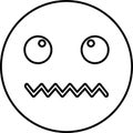 Disgusted emoji line Style vector icon which can easily modify or edit it for social media