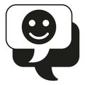 Emoji messaging icon simple vector. Social media