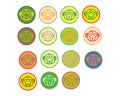 Vector Emoji Monkeys Set Icon Royalty Free Stock Photo